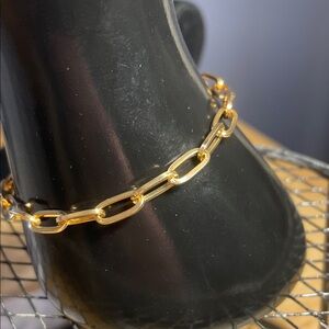 paper clip chain bracelet, Gold Chain stainless steel